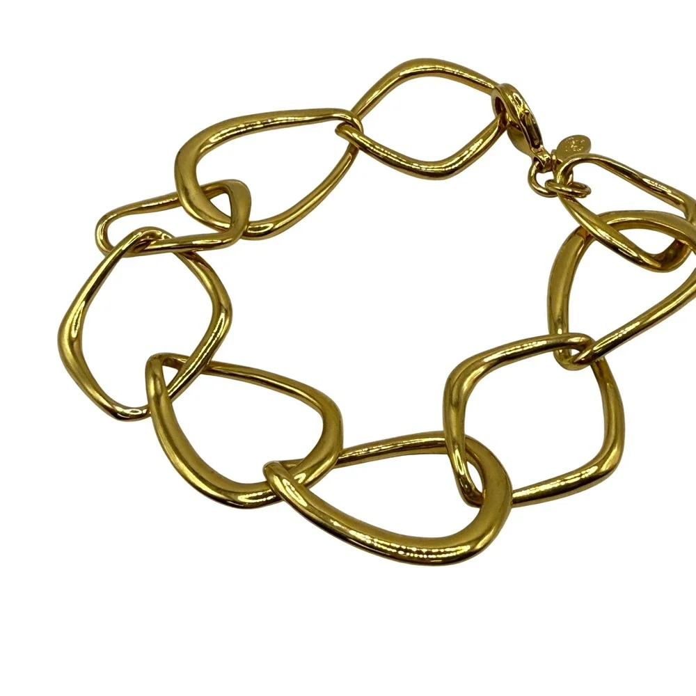 Chunky‎ Gold Link Statement Modern Organic Bracelet Chico's